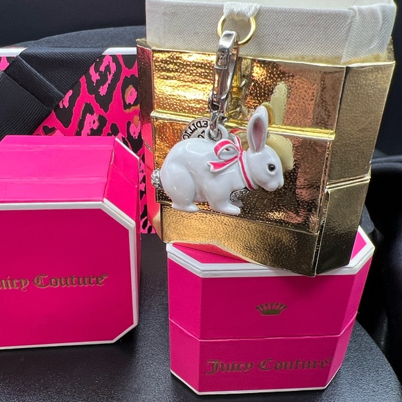 Juicy Couture Jewelry - BNIB VINTAGE Juicy Couture Snow Bunny Charm With Crystal Rhinestones. Y2K